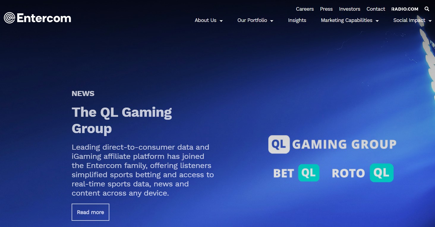Entercom Communications closes acquisition of QL Gaming Group